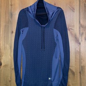 Under armour heat gear cowl neck size large blue